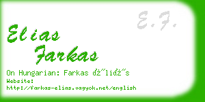 elias farkas business card